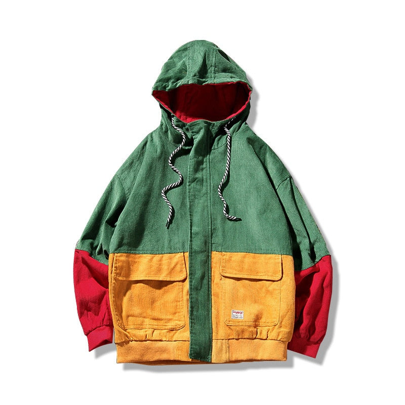 Corduroy Hooded Rasta Bomber Rootz Rock Reggae