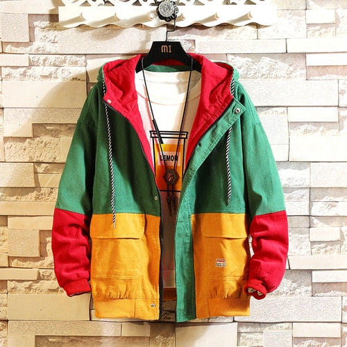 Corduroy Hooded Rasta Bomber Rootz Rock Reggae