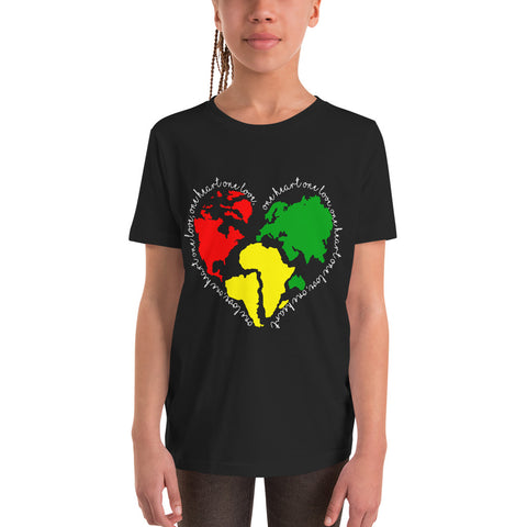 Youth One Love One Heart Black T-shirt