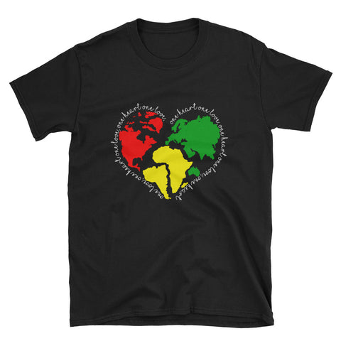 One Love One World Black T-Shirt