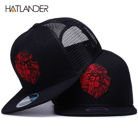 Embroidered Lion Trucker Hat