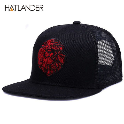 Embroidered Lion Trucker Hat