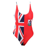 One Piece Caribbean Flag  Thong Swimsuit