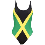 One Piece Caribbean Flag  Thong Swimsuit