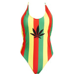 One Piece Caribbean Flag  Thong Swimsuit