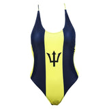 One Piece Caribbean Flag  Thong Swimsuit