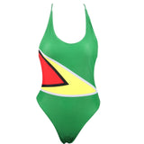 One Piece Caribbean Flag  Thong Swimsuit
