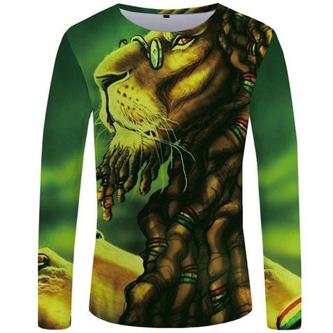 Dreadlock Lion Long T Shirt