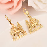 Gold Lion of Judah Earrings